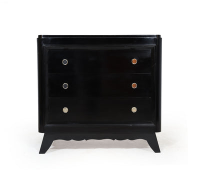 French Art Deco Black Chest of Drawers