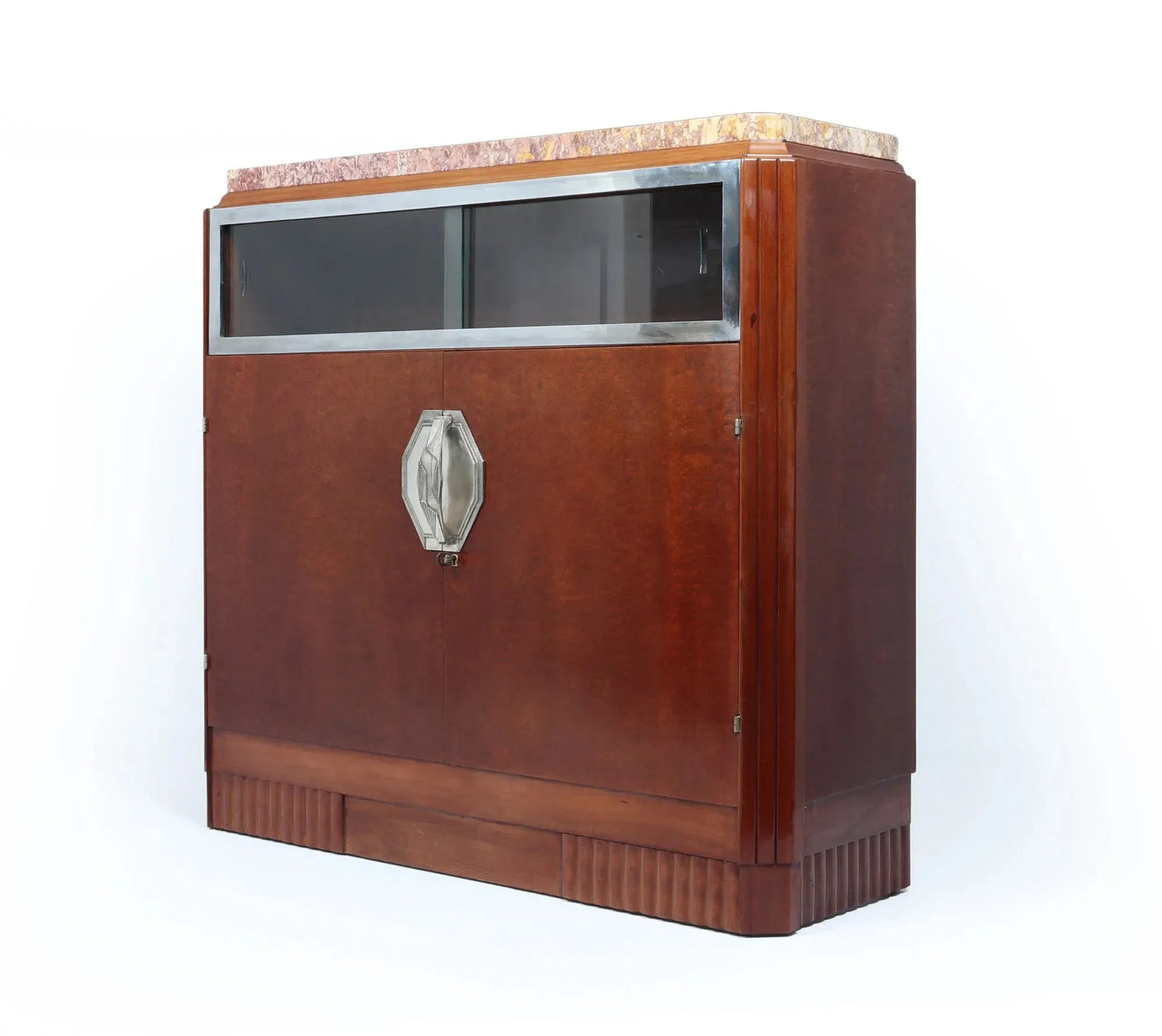 French Art Deco Cabinet in Pomelle Sapele