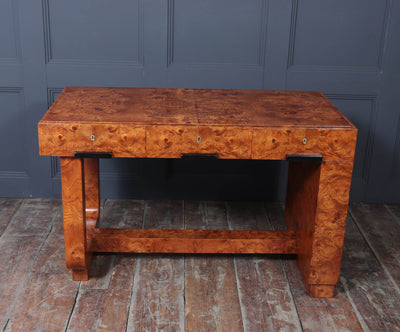 French Art Deco Desk in Burr Maple