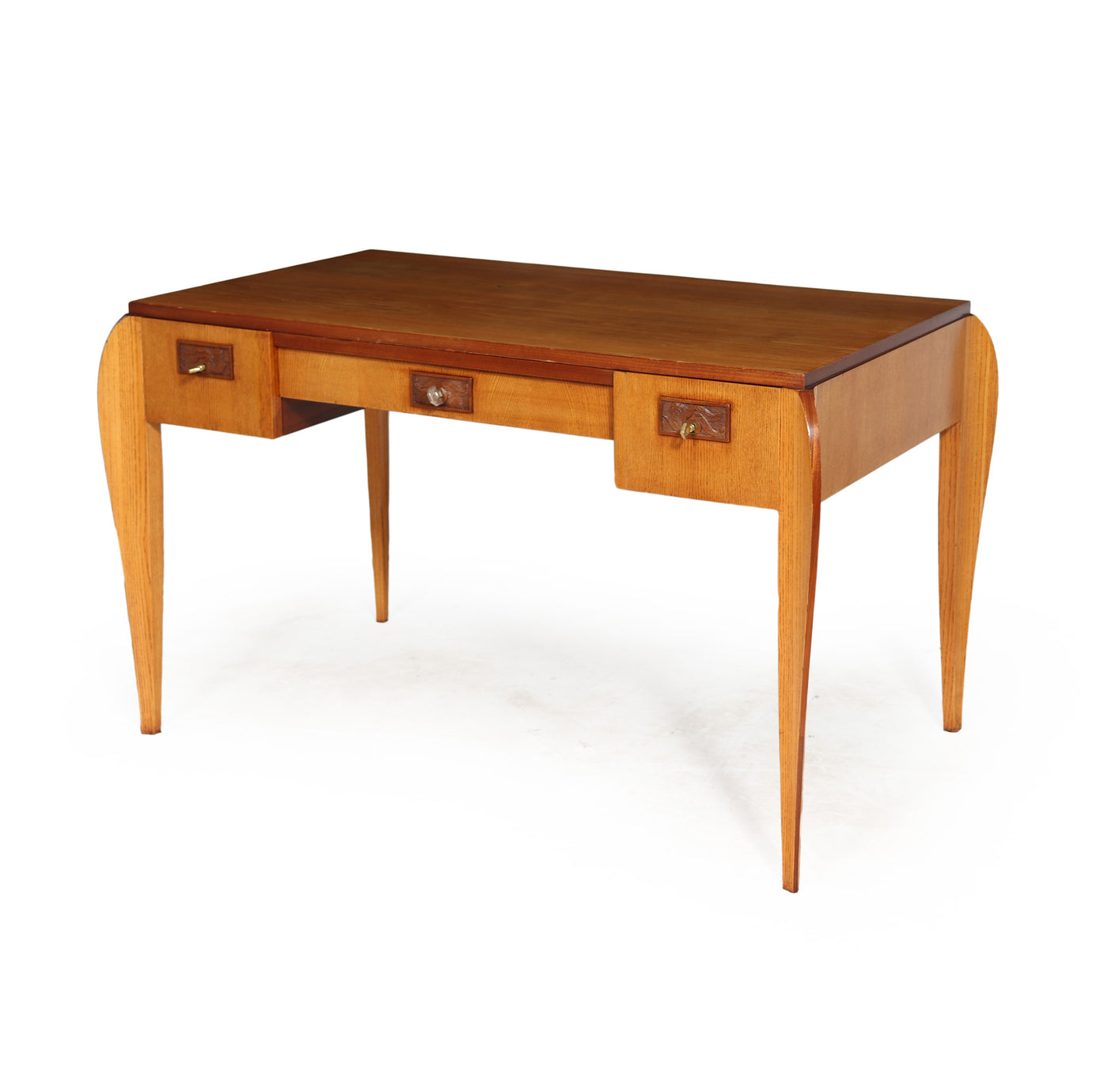 French Art Deco Desk in Oak