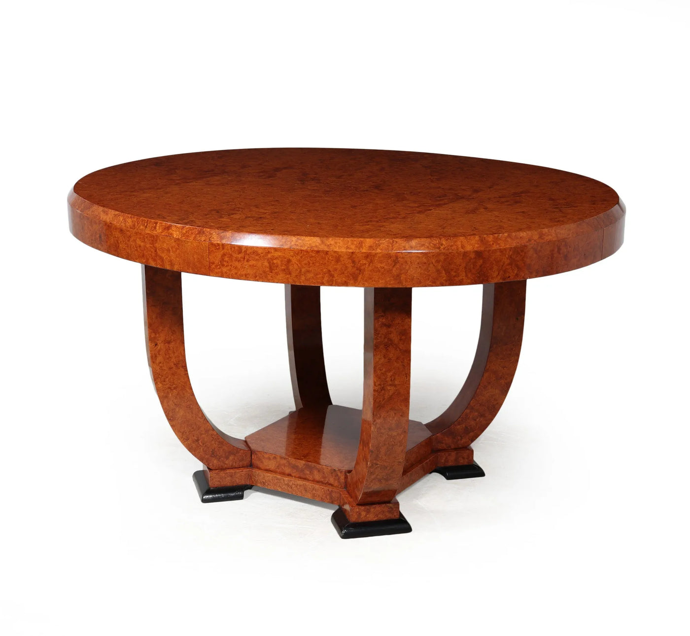 French Art Deco Dining Table in Amboyna