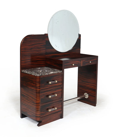 French Art Deco Dressing Table in Macassar Ebony