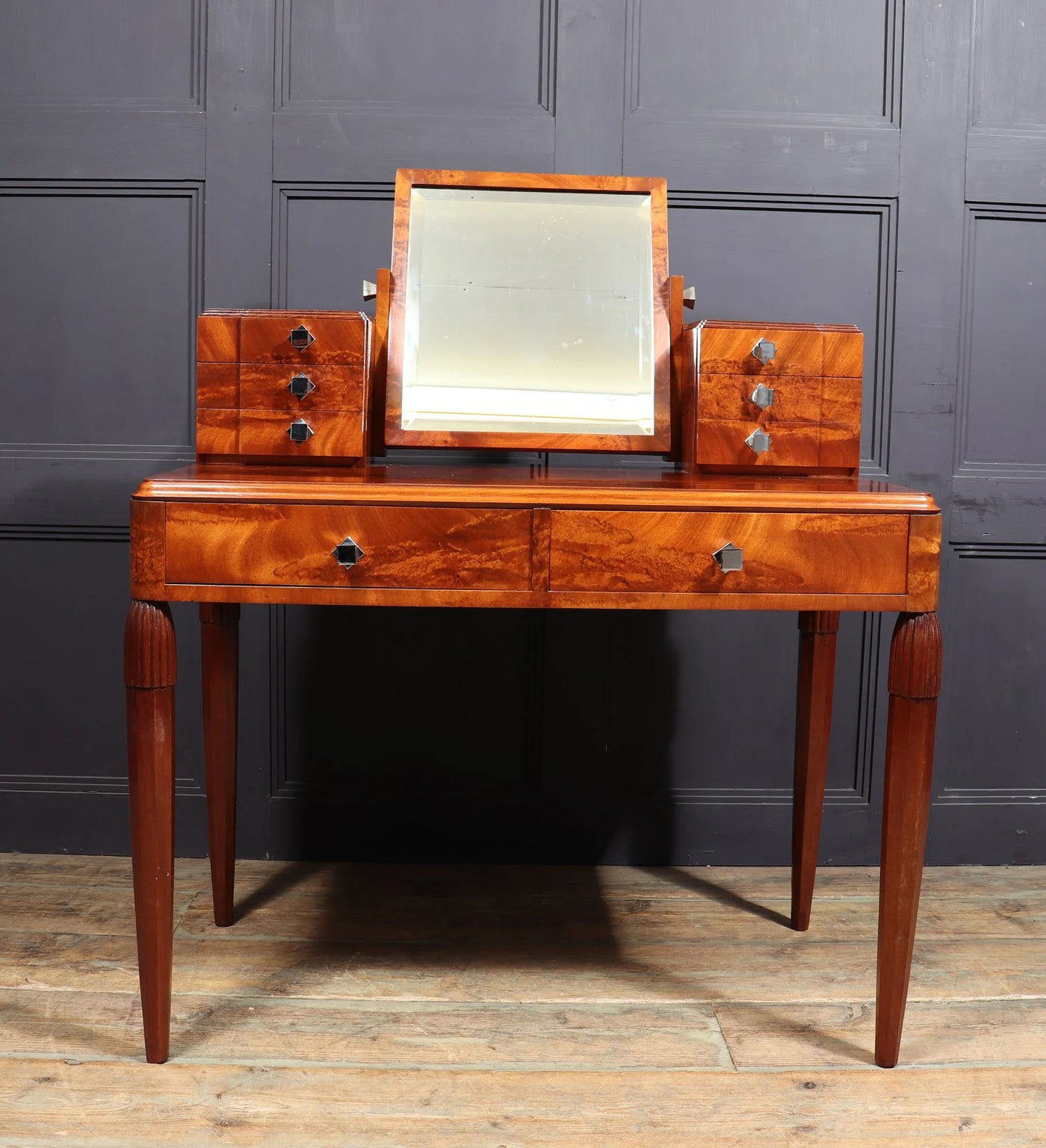 French Art Deco Dressing Table in  Walnut room