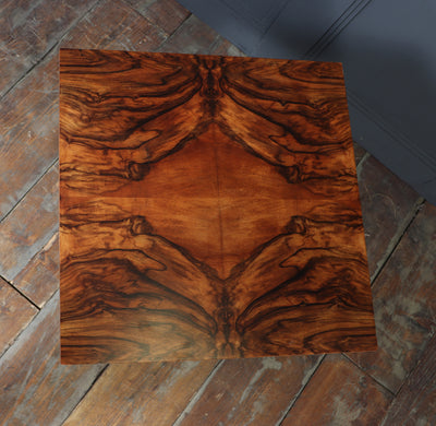 French Art Deco Figured Walnut Cocktail Table, c.1925