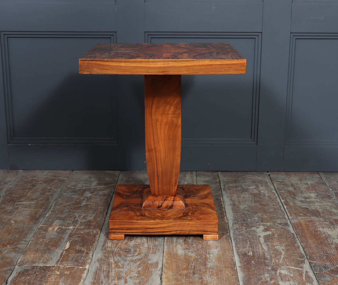 French Art Deco Figured Walnut Cocktail Table, c.1925