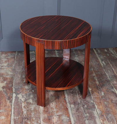 French Art Deco Macassar Ebony Table