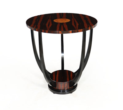 French Art Deco Macassar Ebony side Table side