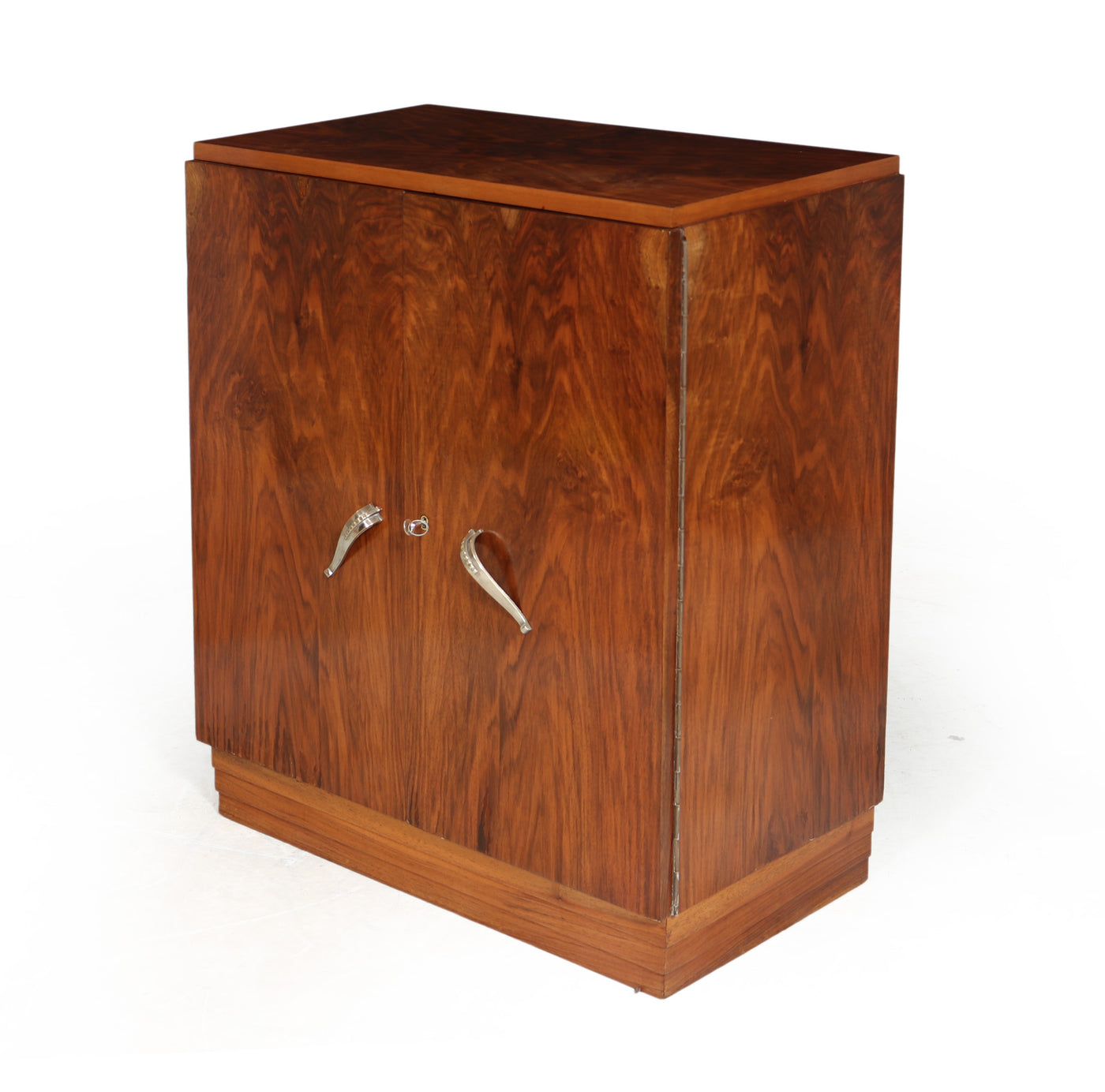 French Art Deco Walnut Office Cabinet