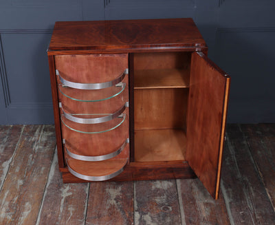 French Art Deco Revolving Cocktail Cabinet