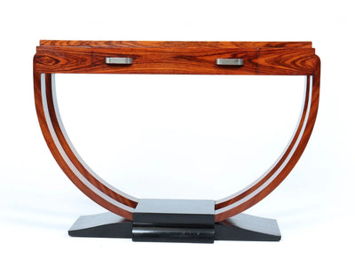 French Art Deco Rosewood Console Table