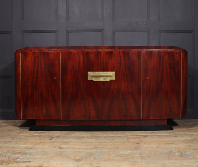 French Art Deco Sideboard in Red figured Sycamore room