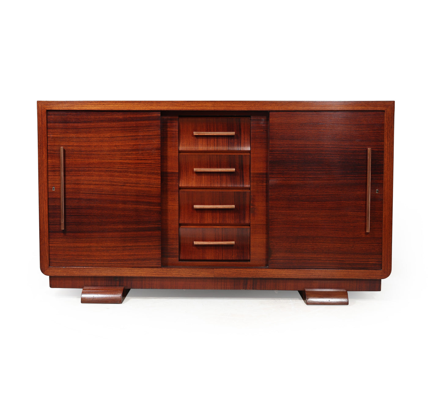 French Art Deco Sideboard with Sliding Doors