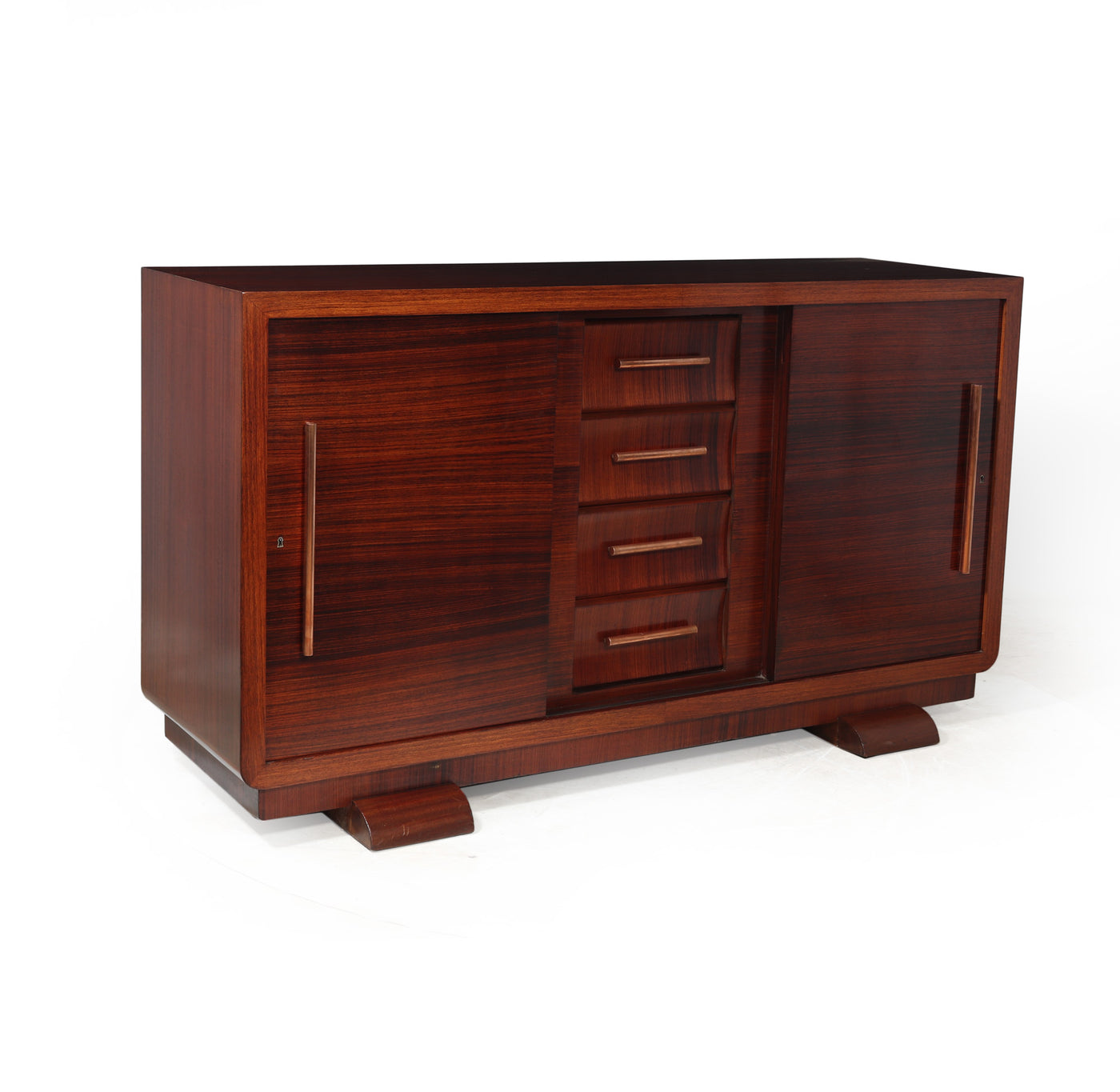 French Art Deco Sideboard with Sliding Doors side