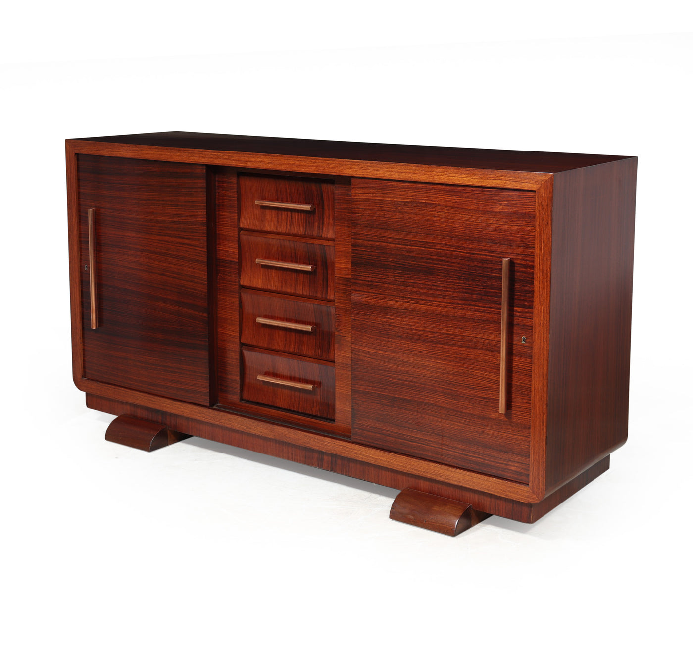 French Art Deco Sideboard with Sliding Doors 