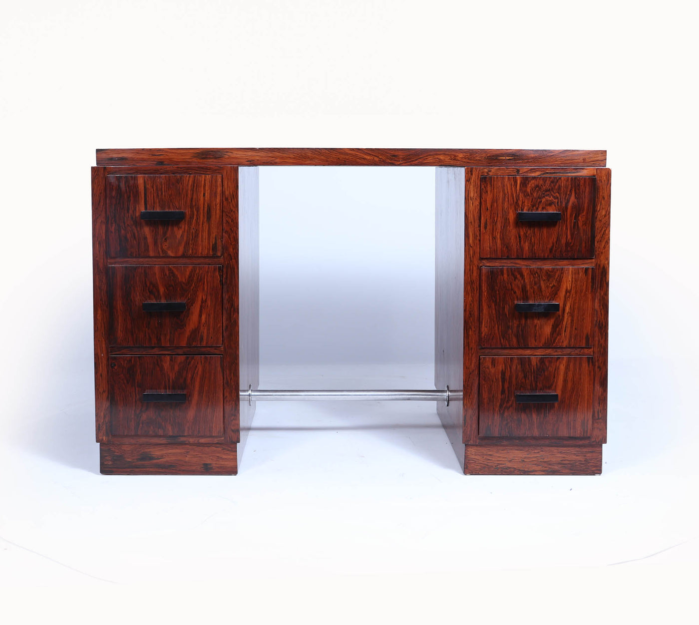 French Art Deco Six Drawer Desk