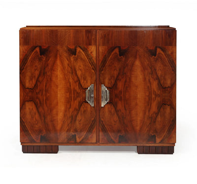 French Art Deco Walnut Buffet front