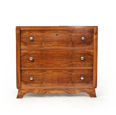 French Art Deco Walnut Chest of Drawers