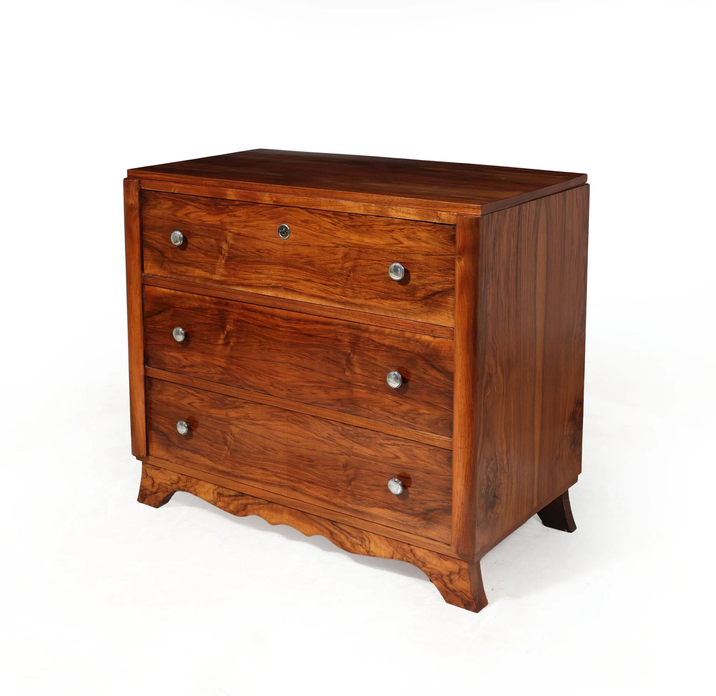 French Art Deco Walnut Chest of Drawers