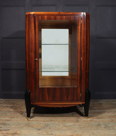 French Art Deco display Cabinet in Rosewood