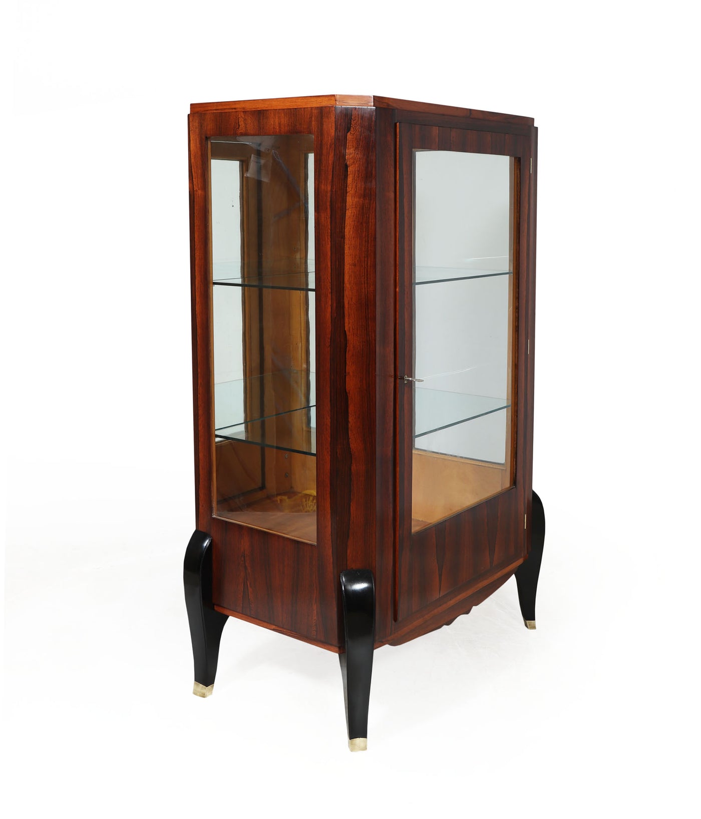 French Art Deco display Cabinet in Rosewood