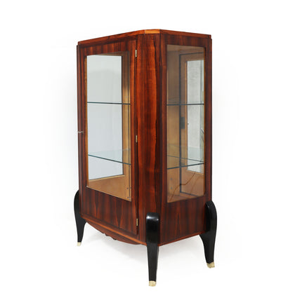 Art Deco display Cabinet in Rosewood side