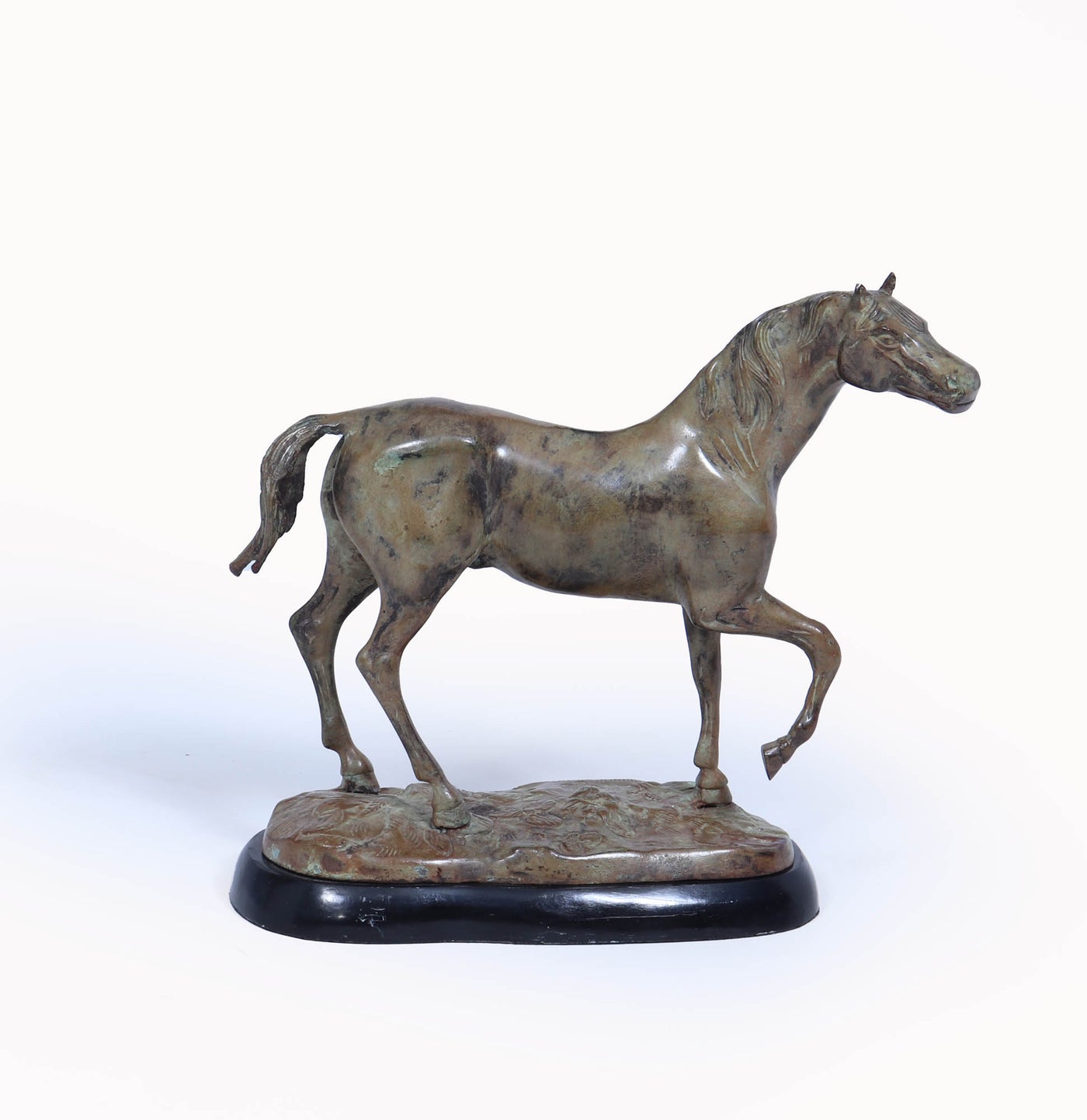 French Cold Painted Bronze Horse Sculpture