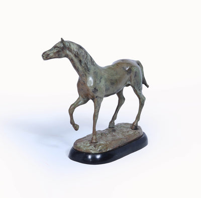 French Cold Painted Bronze Horse Sculpture