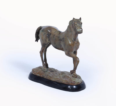 French Cold Painted Bronze Horse Sculpture