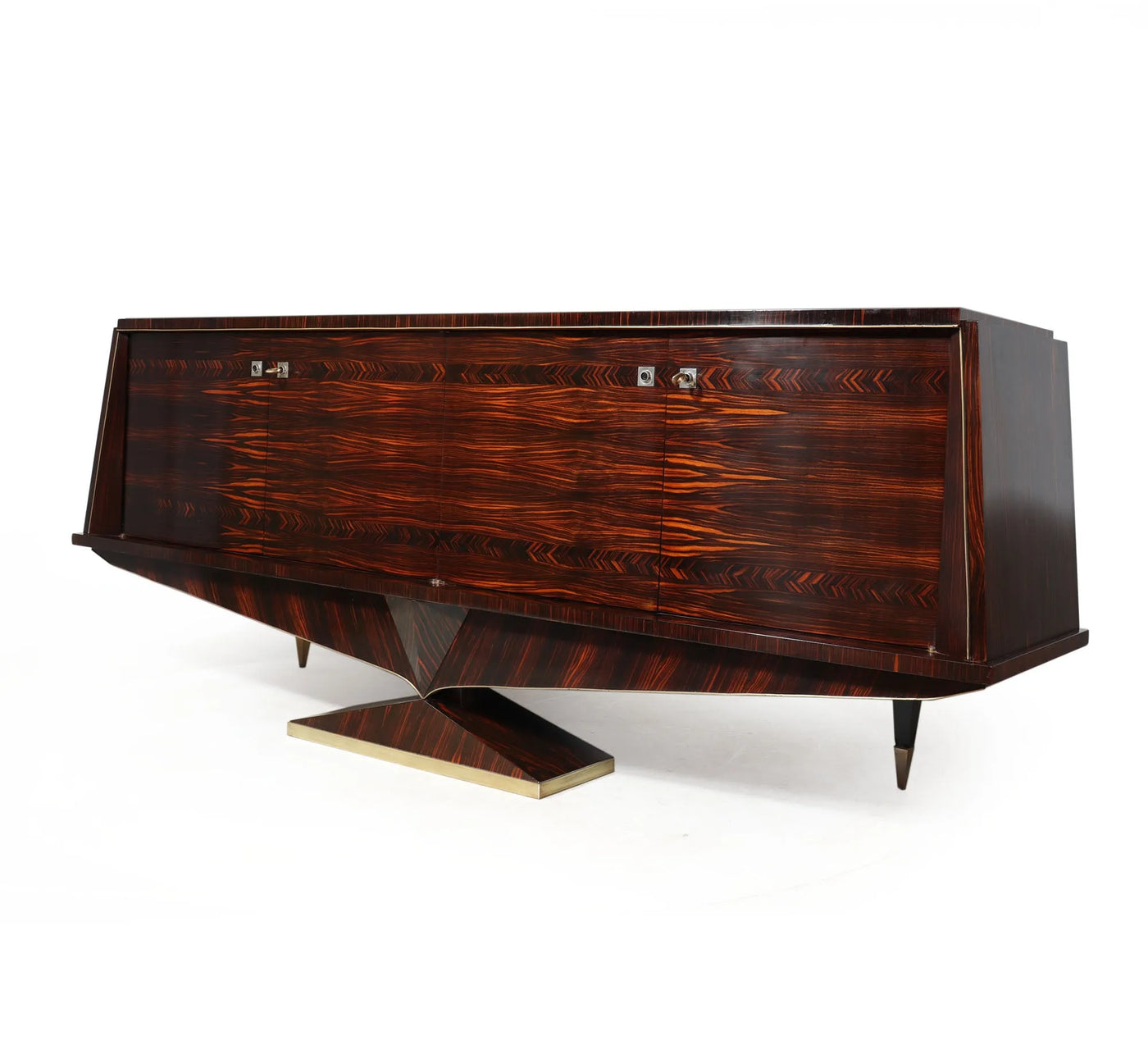 French Mid century Sideboard in Macassar Ebony side