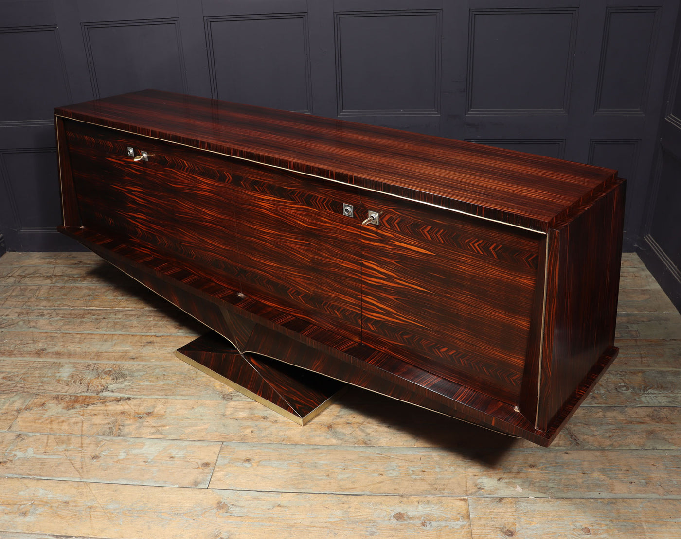 French Mid century Sideboard in Macassar Ebony top