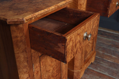 Pair of English Antique Burr Walnut Bedside Cabinets