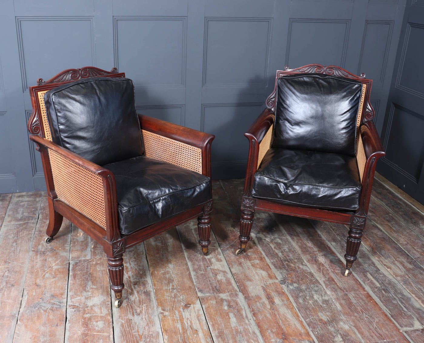 Pair of Regency Library Arm Chairs