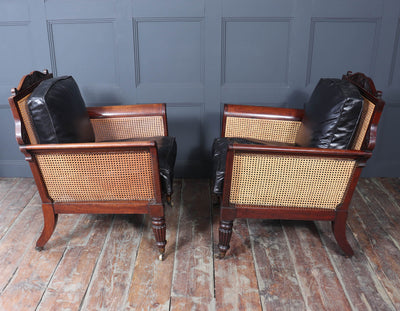 Pair of Regency Library Arm Chairs