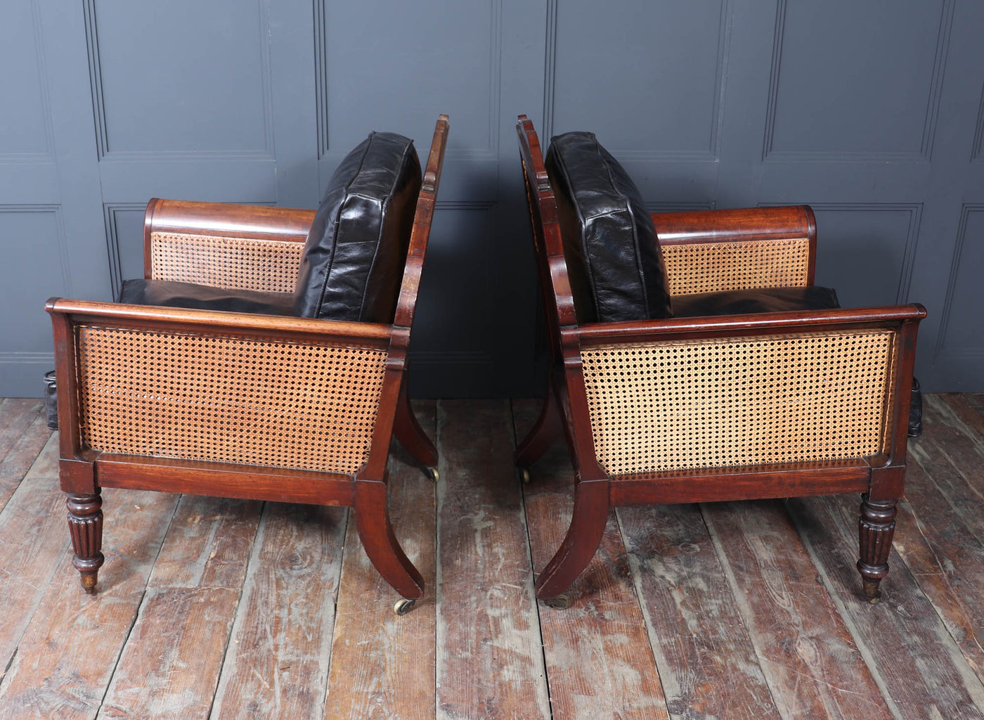 Pair of Regency Library Arm Chairs