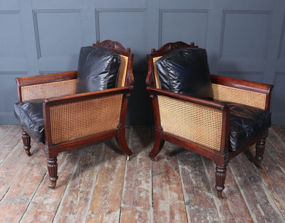 Pair of Regency Library Arm Chairs