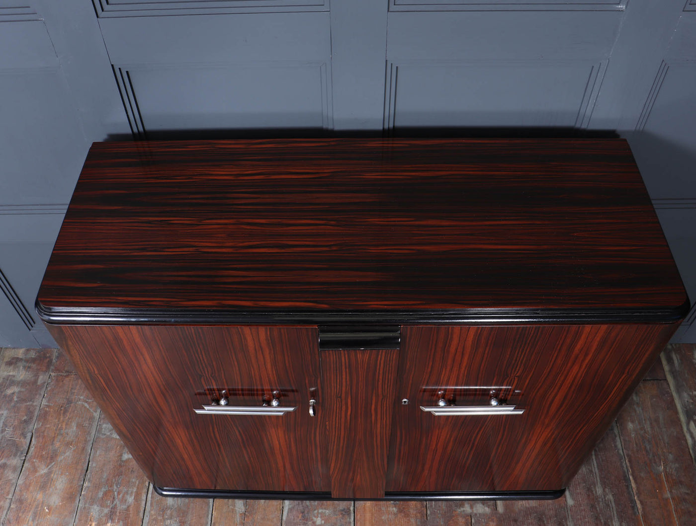 French Art Deco Sideboard in Macassar Ebony