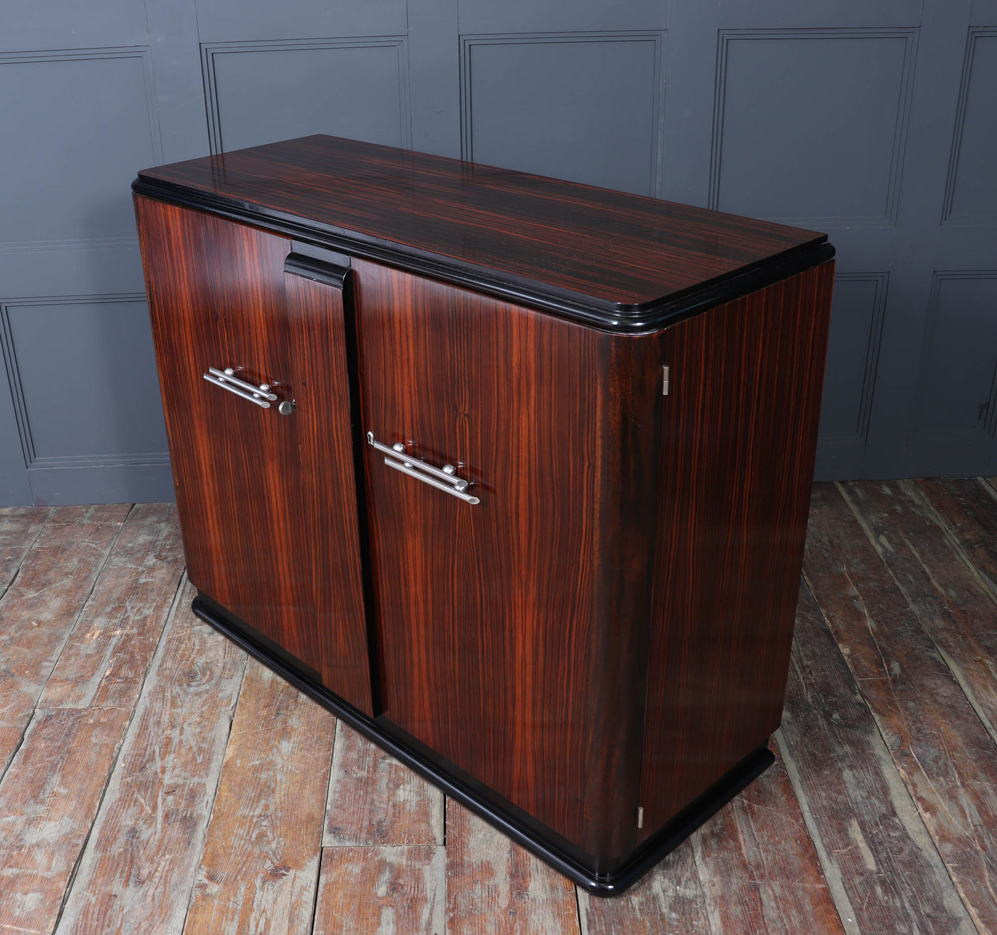 French Art Deco Sideboard in Macassar Ebony