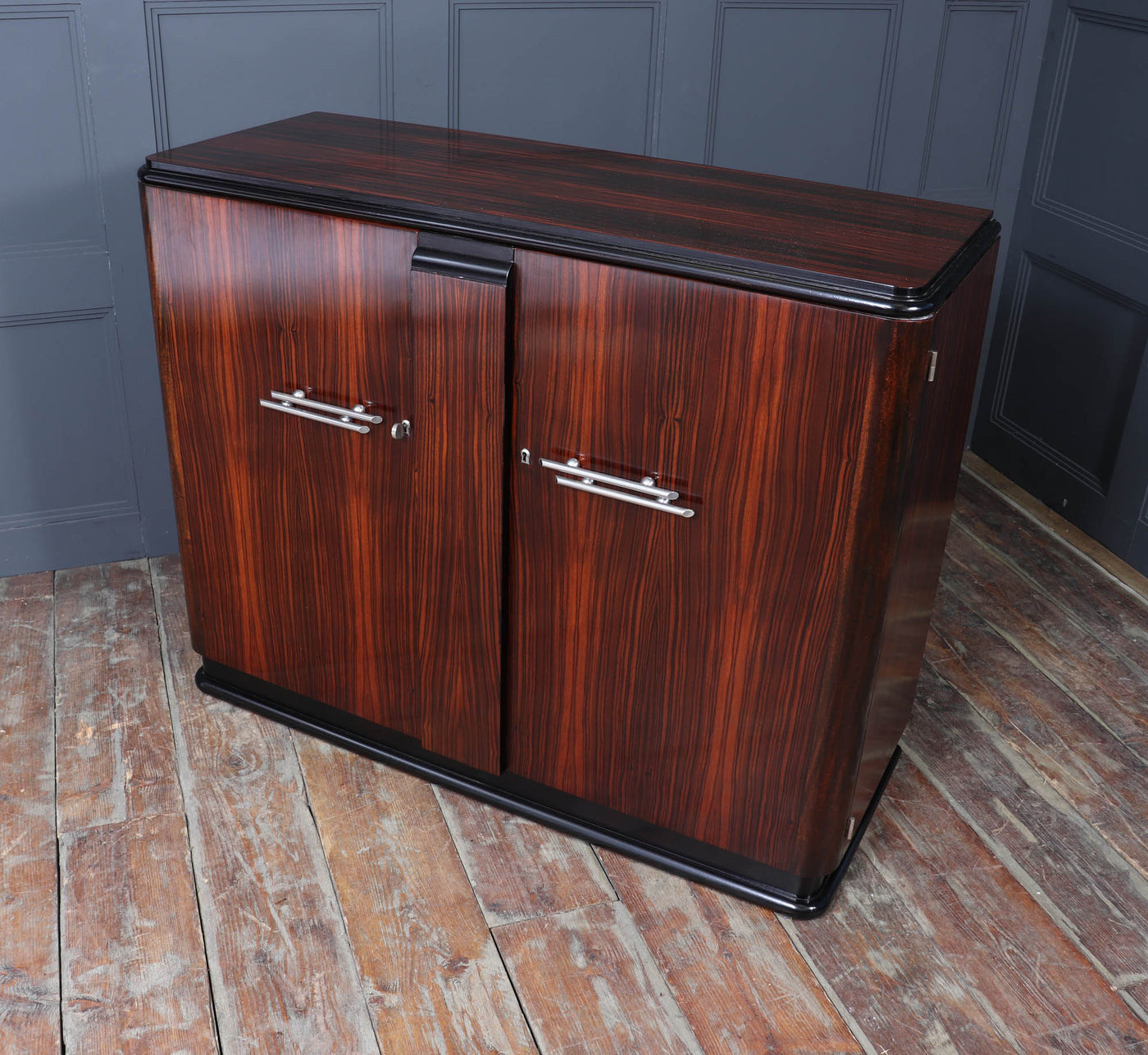 French Art Deco Sideboard in Macassar Ebony