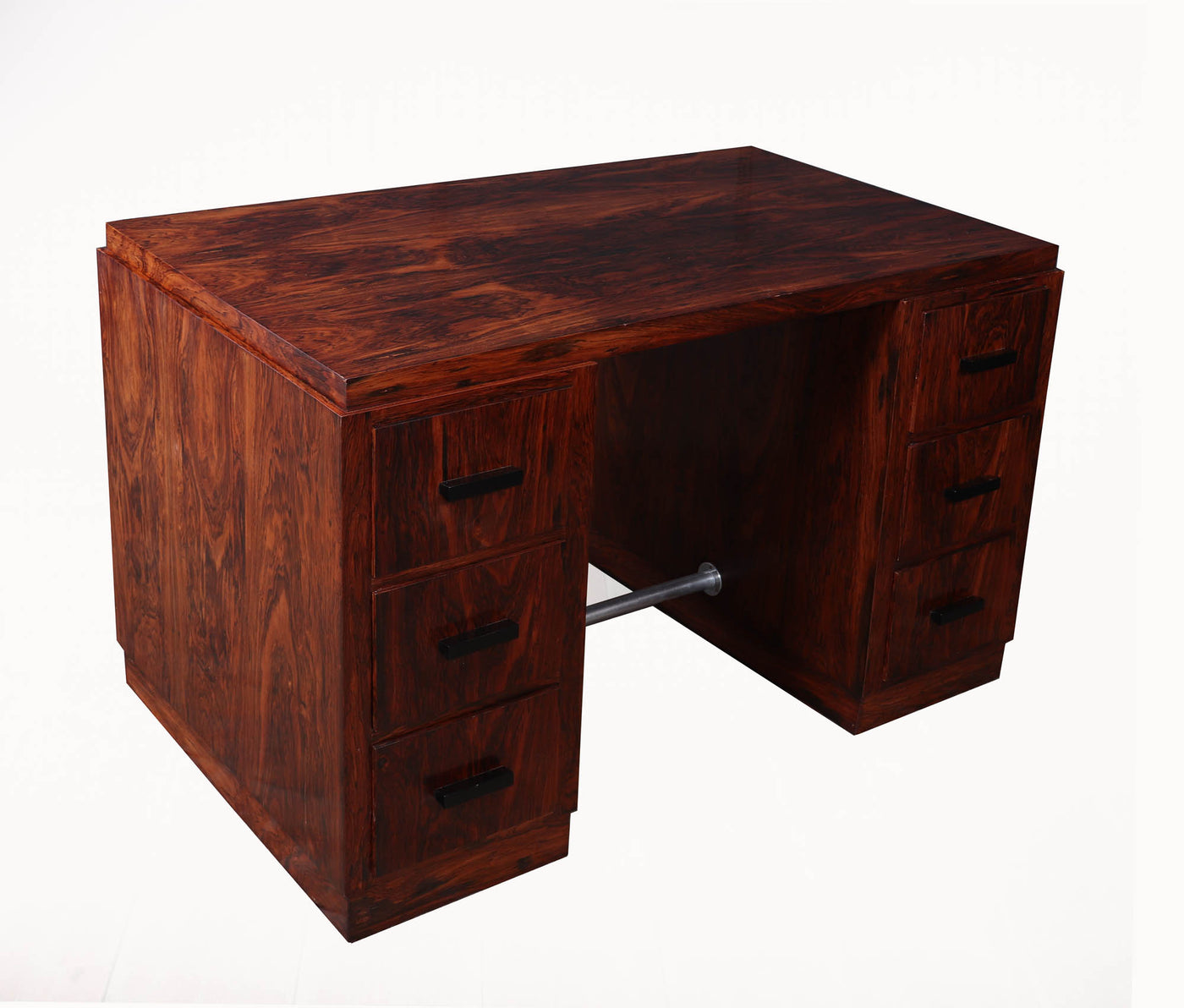 French Art Deco Six Drawer Desk