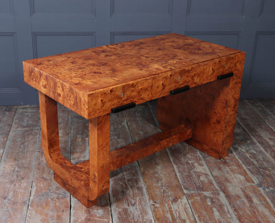 French Art Deco Desk in Burr Maple