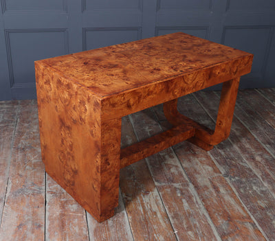 French Art Deco Desk in Burr Maple