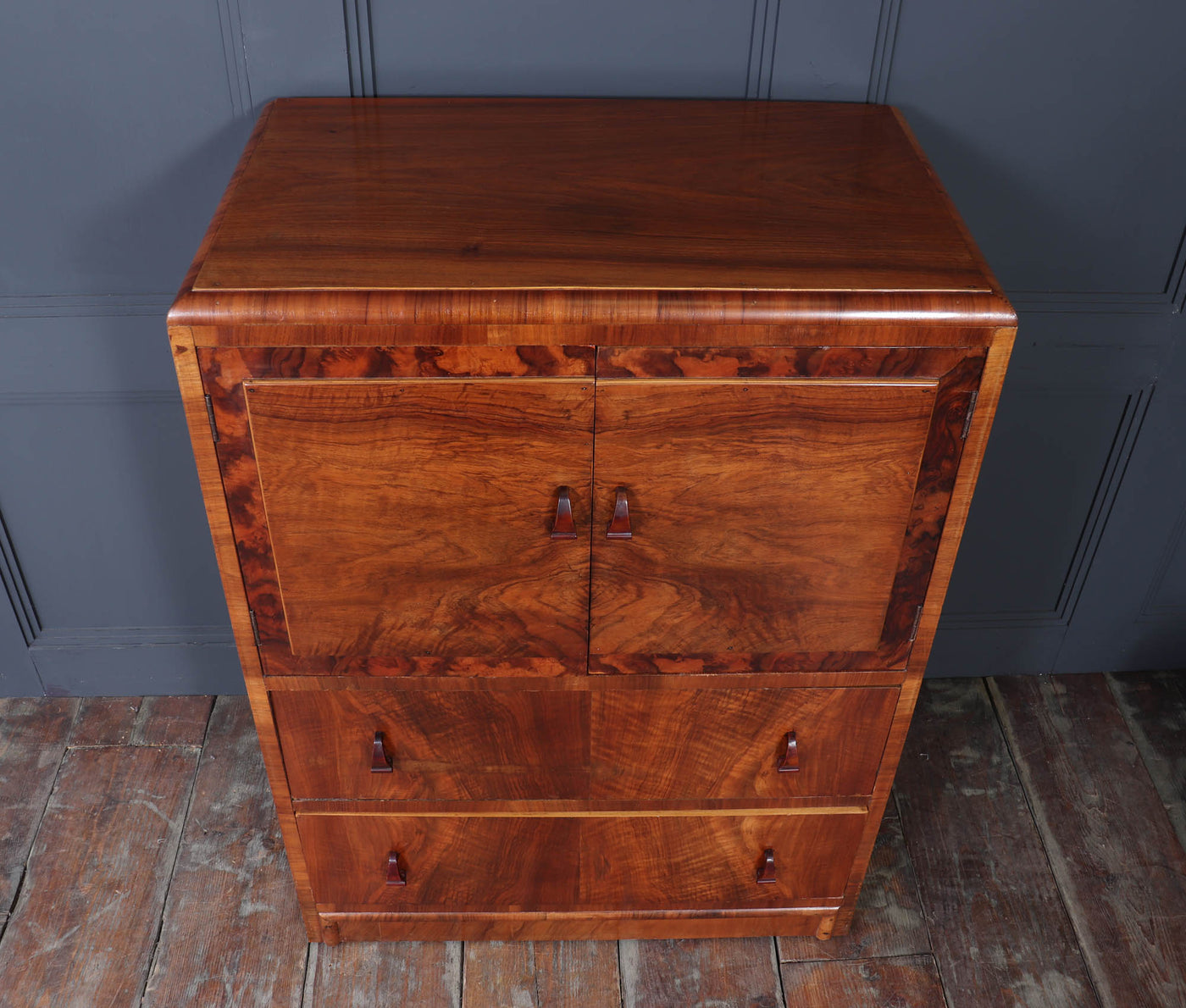 Art Deco Tallboy in Walnut