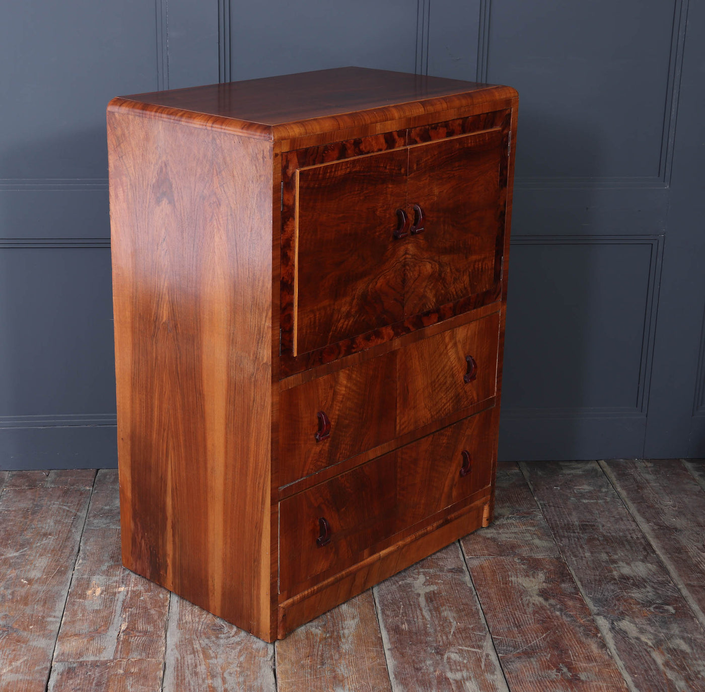 Art Deco Tallboy in Walnut