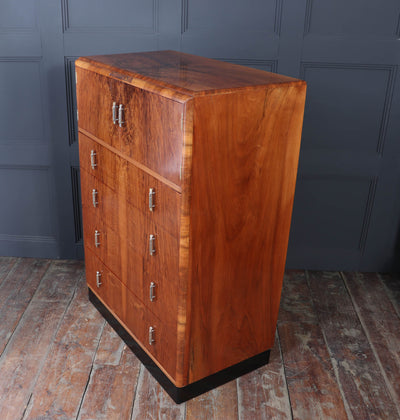 Art Deco Walnut Tallboy c1930