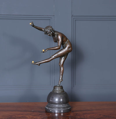 French Art Deco Bronze Sculpture of the Juggler