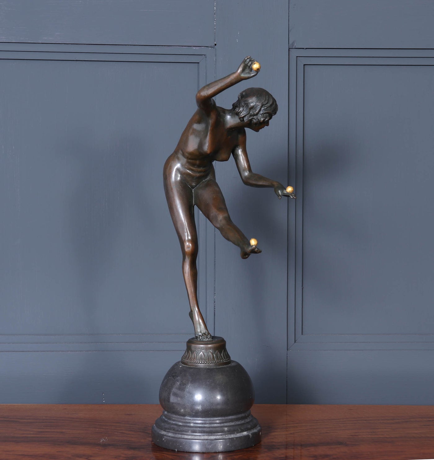 French Art Deco Bronze Sculpture of the Juggler