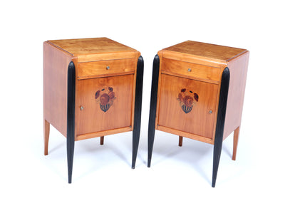 Pair of French Art Deco Bedside Cabinets