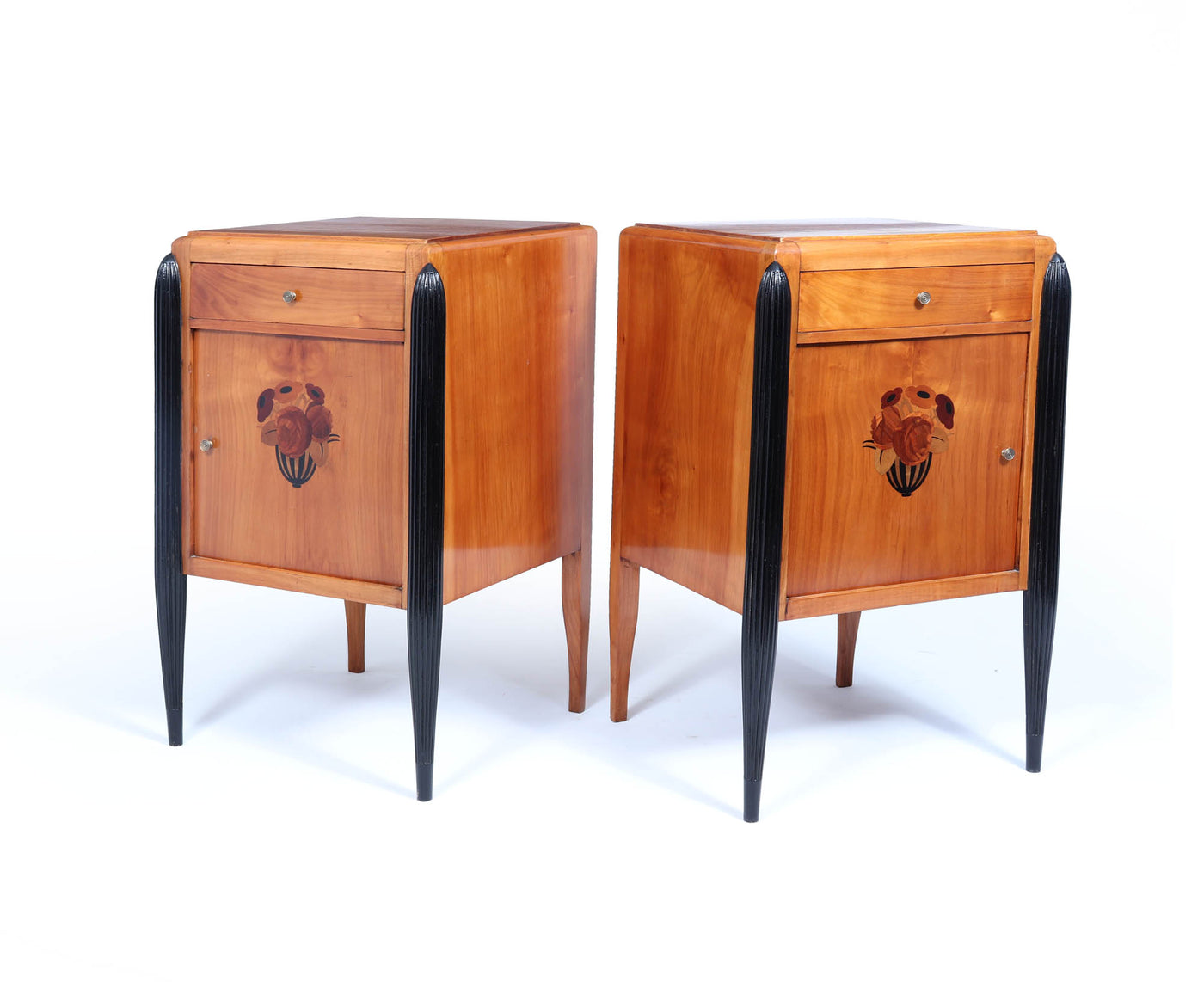 Pair of French Art Deco Bedside Cabinets