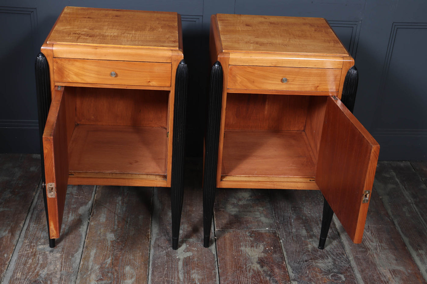 Pair of French Art Deco Bedside Cabinets