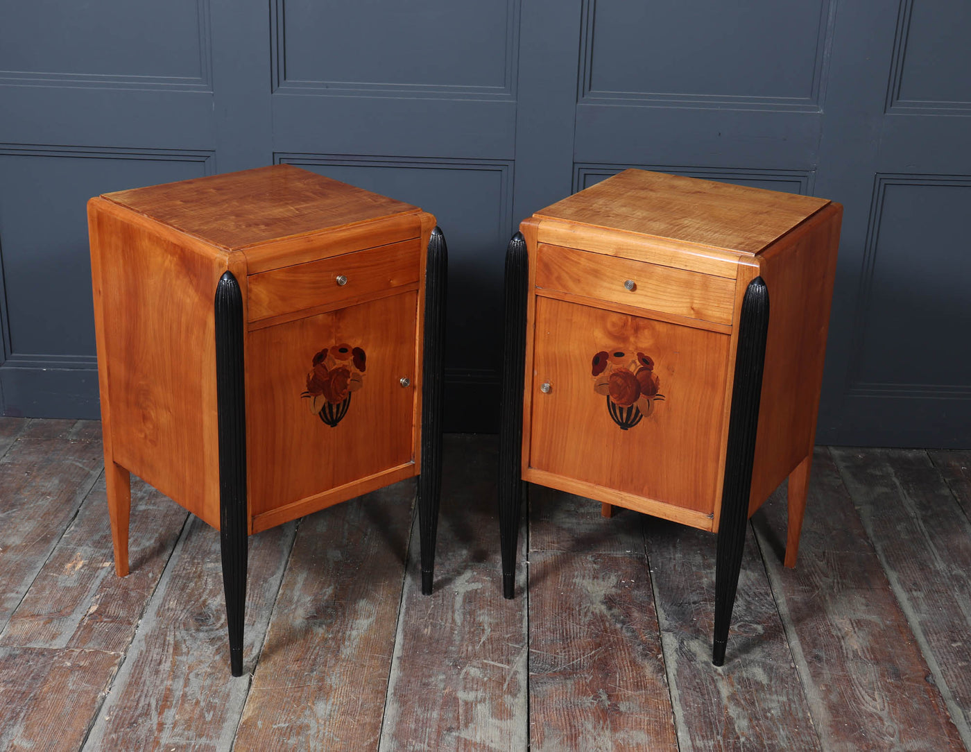 Pair of French Art Deco Bedside Cabinets